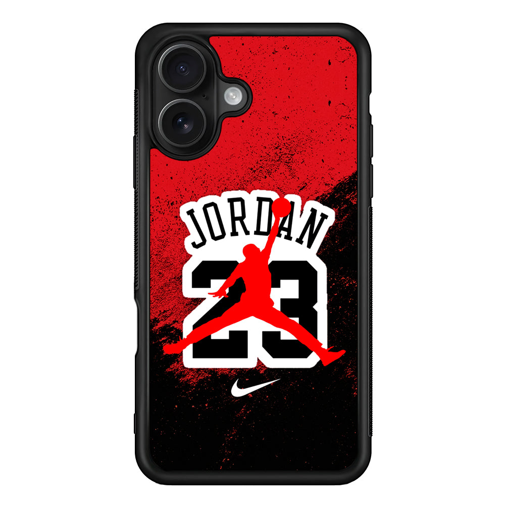 Michael Jordan 23 Red Black iPhone 16 Case - Oxvistore