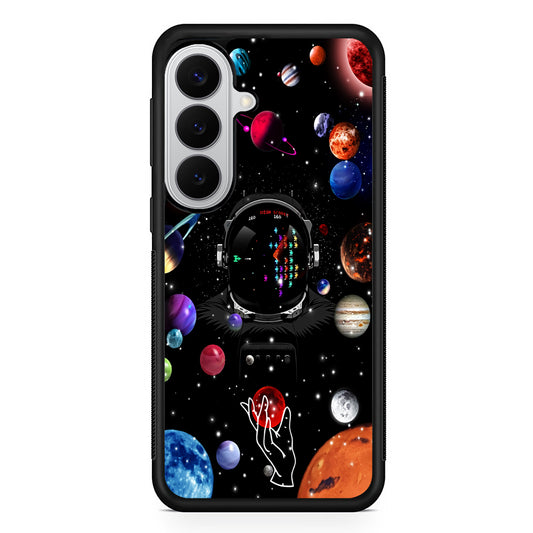 Astronaut Vintage Space Game Samsung Galaxy S26 Case | Protective Rubber Cover