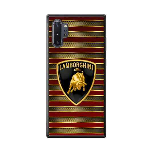 Lamborghini Red Gold Luxury Samsung Galaxy Note 10 Plus Case | Slim Rubber Case for Samsung Galaxy Note 10 Plus