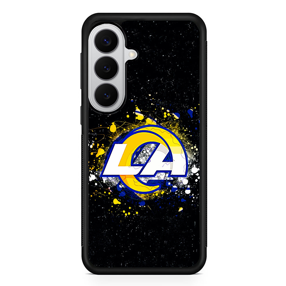Los Angeles Rams Abstract Samsung Galaxy S26 Case | Protective Rubber Cover