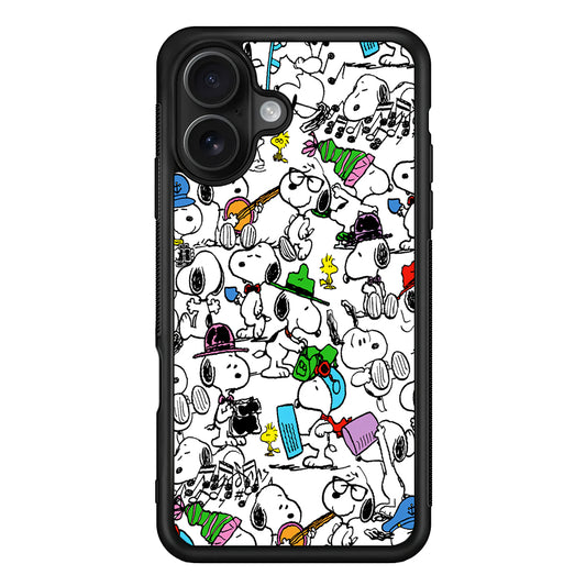 Collection of Snoopy Activities iPhone 16 Case - Oxvistore
