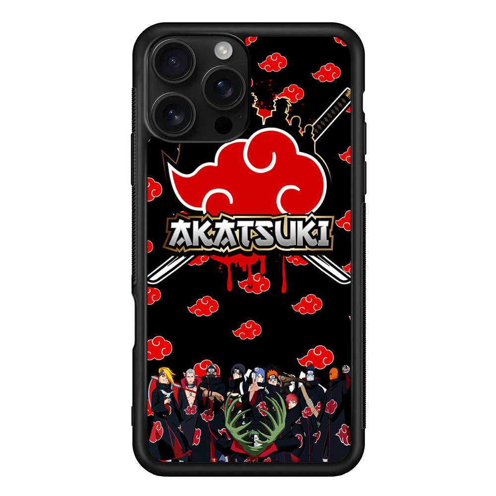 Naruto Akatsuki Squad iPhone 16 Pro Case | Durable Protective Case for iPhone 16 Pro