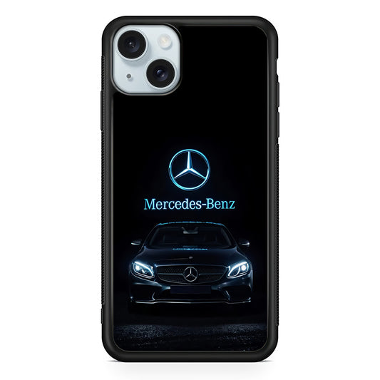 Mercedes-Benz Blue Dark Aesthetic iPhone 14 Case | Slim Rubber Case for iPhone 14