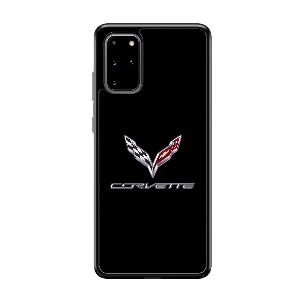 Chevrolet Corvette Logo Black Samsung Galaxy S20 Plus Case | Slim Rubber Case for Samsung Galaxy S20 Plus