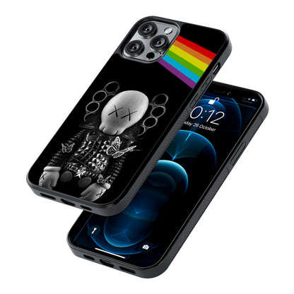 Kaws Metal Style Rainbow 2D Rubber Phone Case | Durable Phone Case