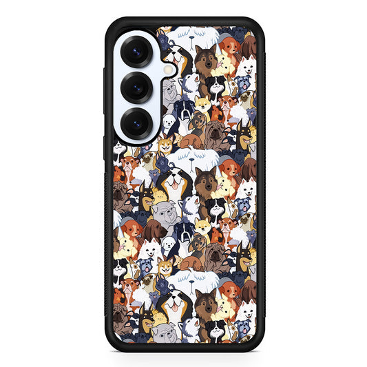 Puppy Party Pattern Samsung Galaxy S25 Plus Case | Slim Rubber Cover for Samsung Galaxy S25 Plus