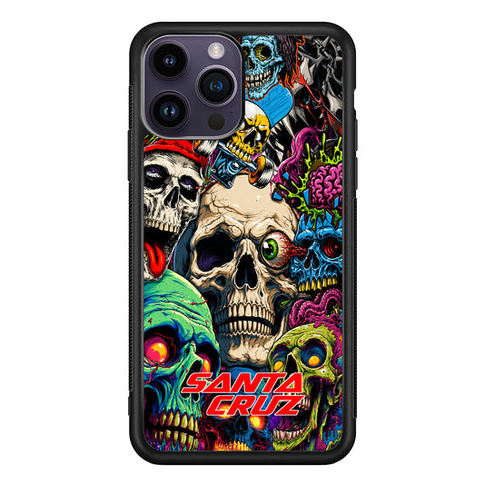 Santa Cruz Skateboard Skull iPhone 14 Pro Max Case | Slim Rubber Case for iPhone 14 Pro Max