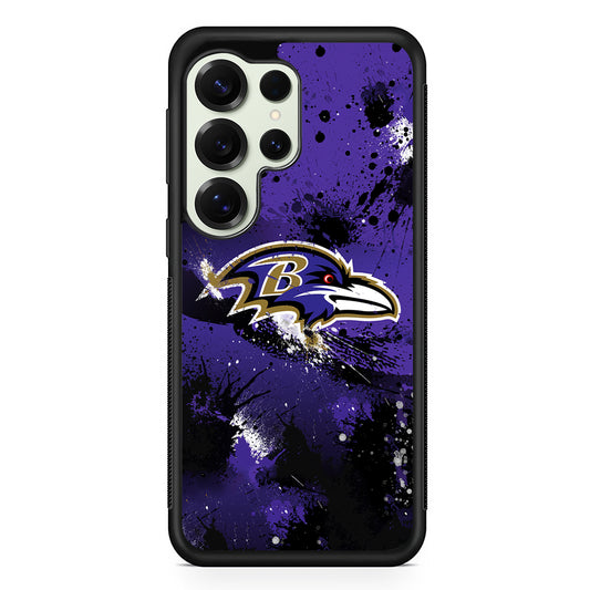Baltimore Ravens Abstract Samsung Galaxy S25 Ultra Case | Durable Rubber Case for Samsung Galaxy S25 Ultra