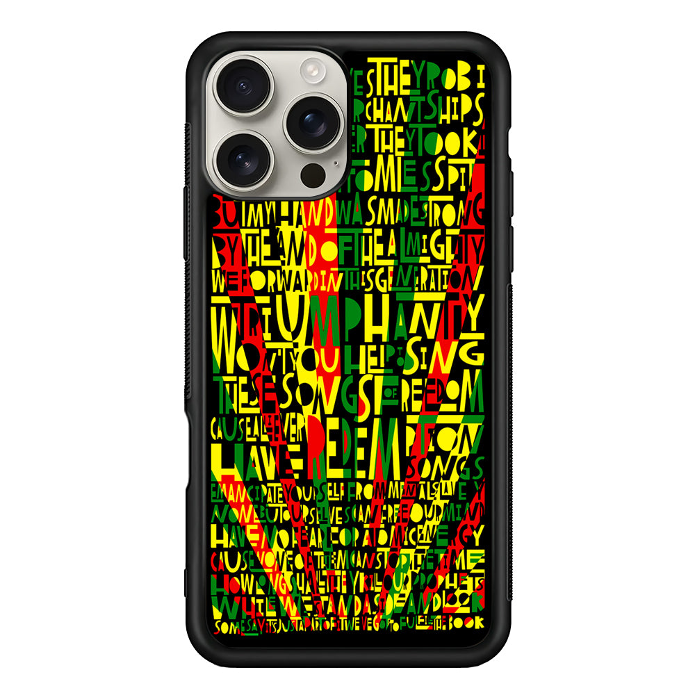 Bob Marley Redemption Song iPhone 16 Pro Max Case | Stylish Protective Case for iPhone 16 Pro Max