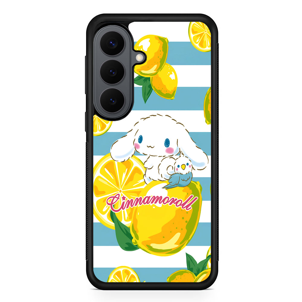 Cinnamoroll Lemons Blue Stripe Samsung Galaxy S26 Plus Case | Slim Rubber Case for Samsung Galaxy S26 Plus