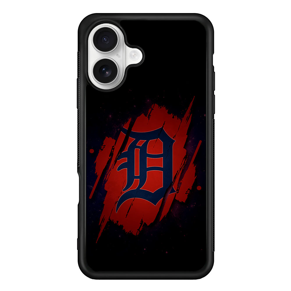 Detroit Tigers Logo iPhone 16 Plus Case | Durable Protective Rubber Cover