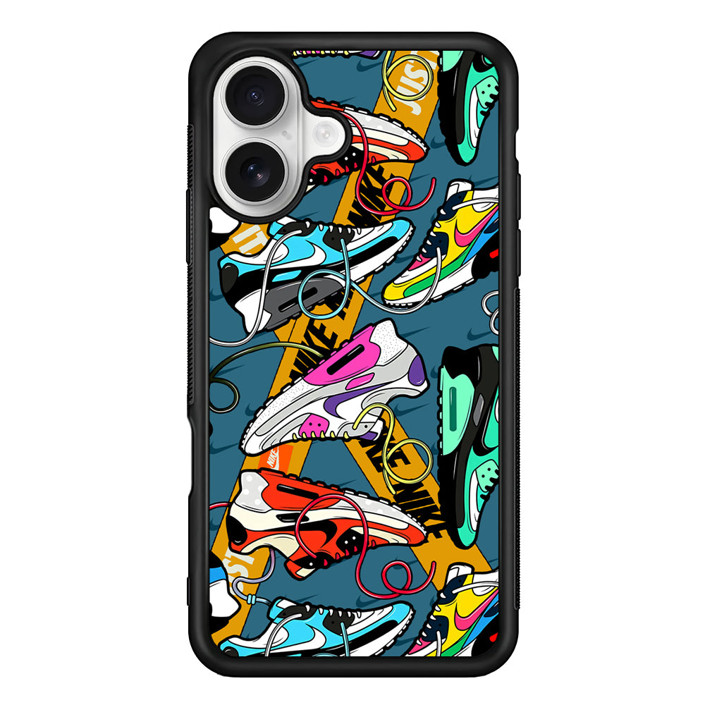 Nike Twister Shoelaces iPhone 16 Plus Case – Slim Fit Protective Phone Case