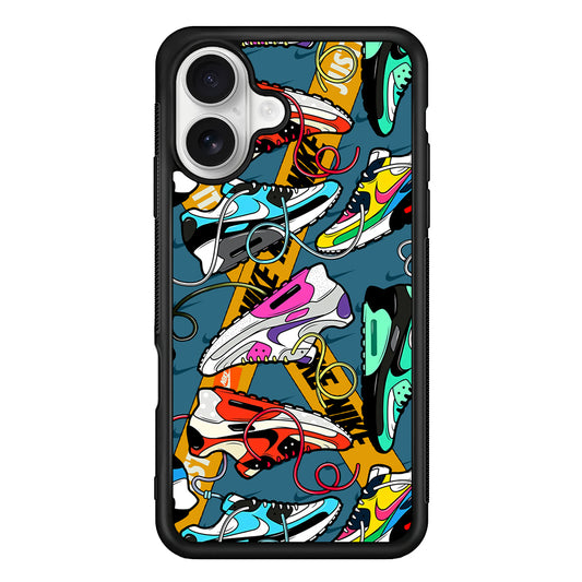 Nike Twister Shoelaces iPhone 16 Plus Case – Slim Fit Protective Phone Case