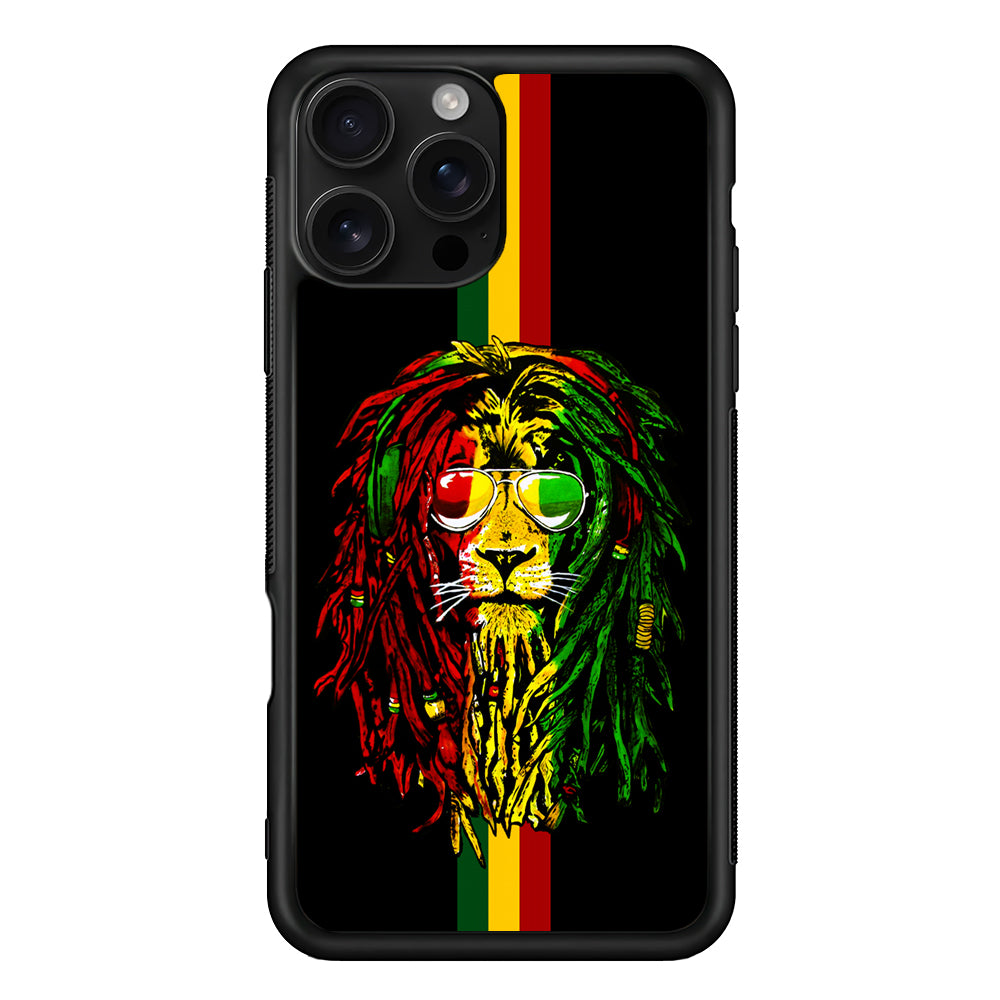 Reggae Lion Rasta iPhone 16 Pro Case | Durable Protective Case for iPhone 16 Pro