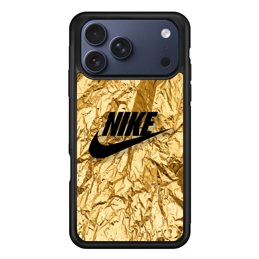 Nike Gold Paper iPhone 17 Pro Max Case | Durable Rubber Case for iPhone 17 Pro Max
