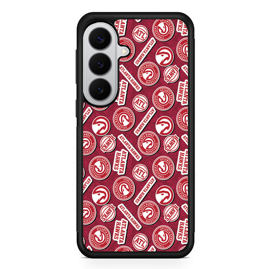 Atlanta Hawks Pattern Samsung Galaxy S26 Case | Protective Rubber Cover
