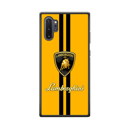 Lamborghini Logo Yellow Samsung Galaxy Note 10 Plus Case | Slim Rubber Case for Samsung Galaxy Note 10 Plus