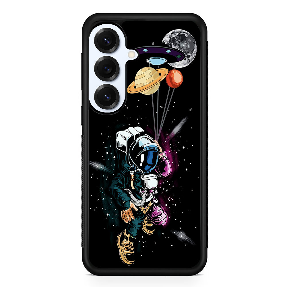 Astronaut UFO Balloon Outer Space Samsung Galaxy S25 Plus Case | Slim Rubber Cover for Samsung Galaxy S25 Plus