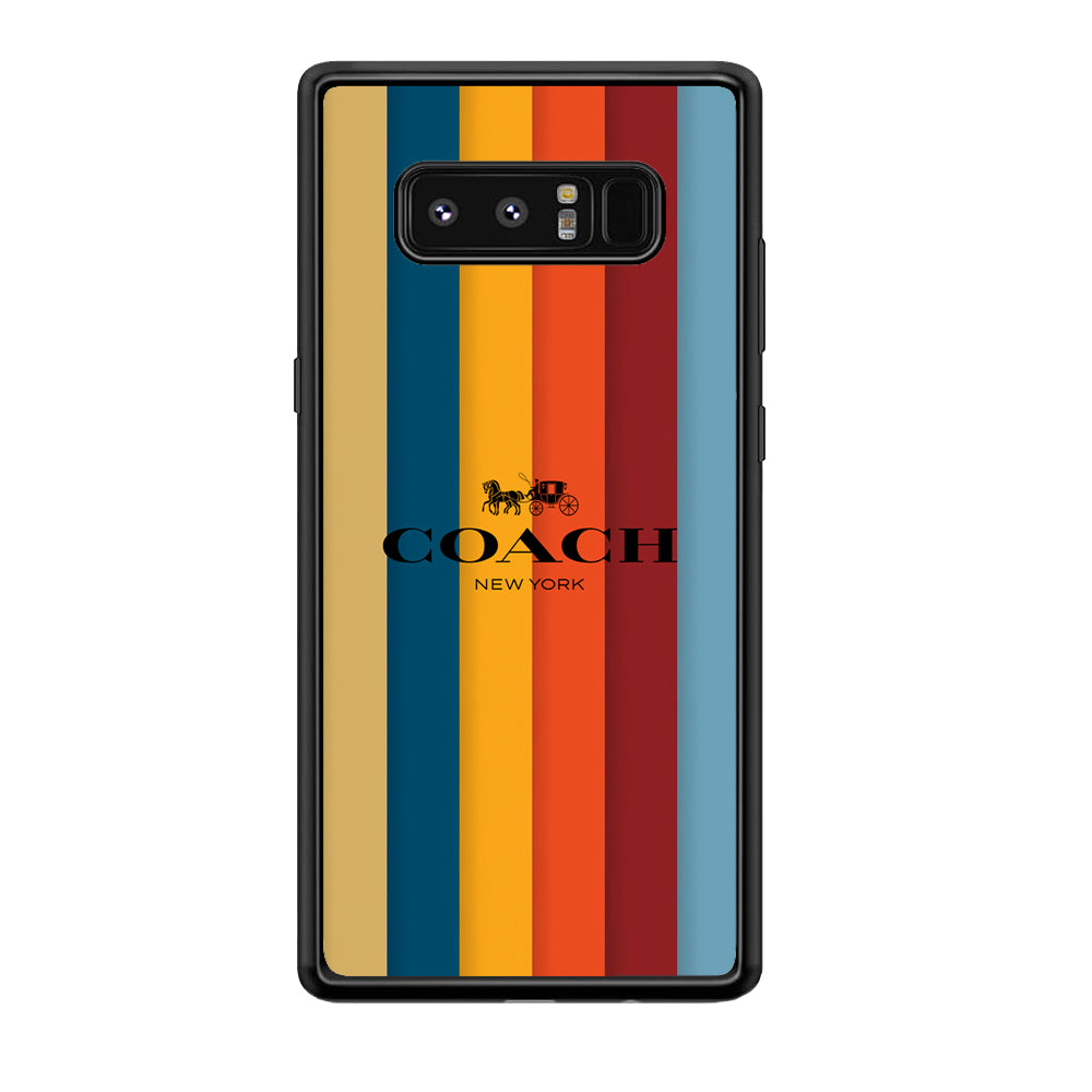Coach Vertical Colorfull Samsung Galaxy Note 8 Case | Slim Rubber Case for Samsung Galaxy Note 8