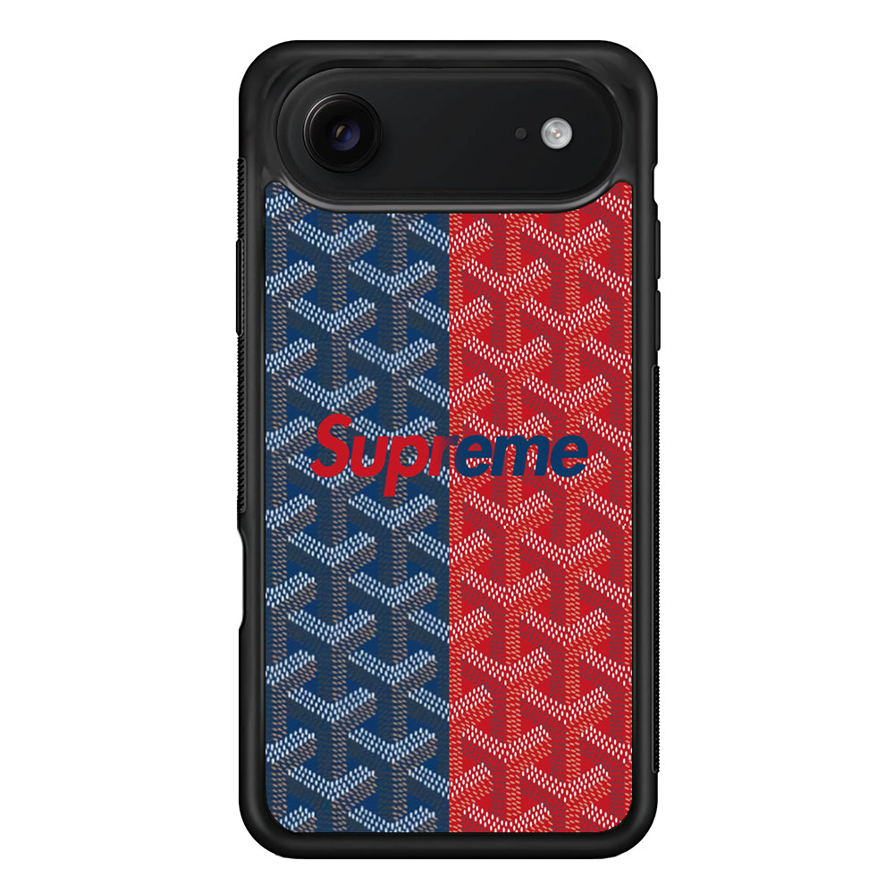 Supreme Blue Red Pattern iPhone 17 Air Case | Slim Rubber Case for iPhone 17 Air