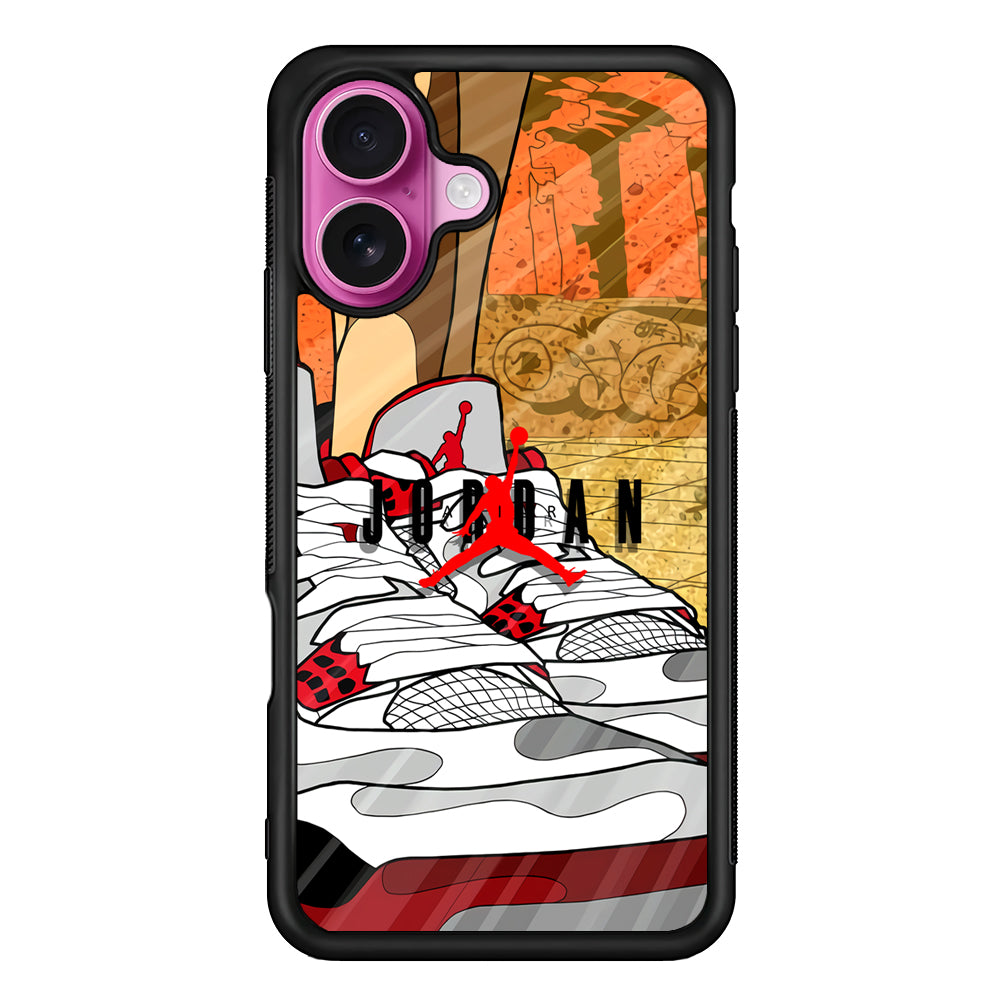 Air Jordan The Cartoon Shoes iPhone 17 Case - Slim Rubber Case for iPhone 17