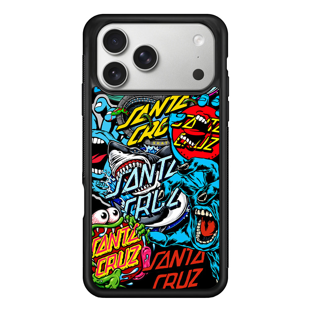 Santa Cruz Skateboard logo iPhone 17 Pro Case | Slim Rubber Case for iPhone 17 Pro