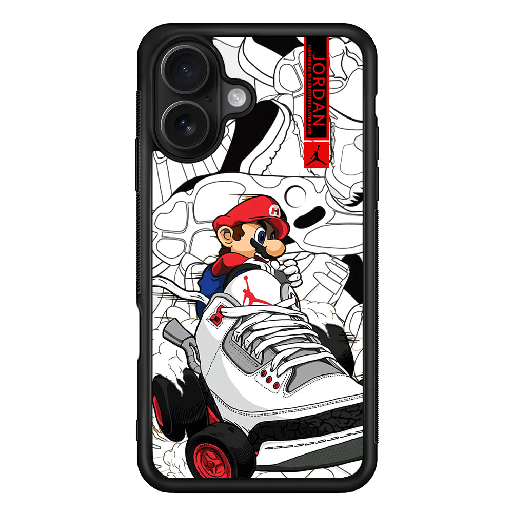 Air Jordan Mario Ride The Shoes iPhone 16 Case - Oxvistore