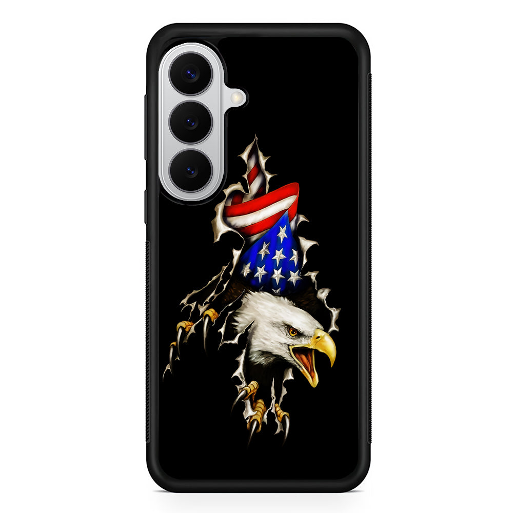 Eagle American Flag Patriotic Samsung Galaxy S26 Case | Protective Rubber Cover