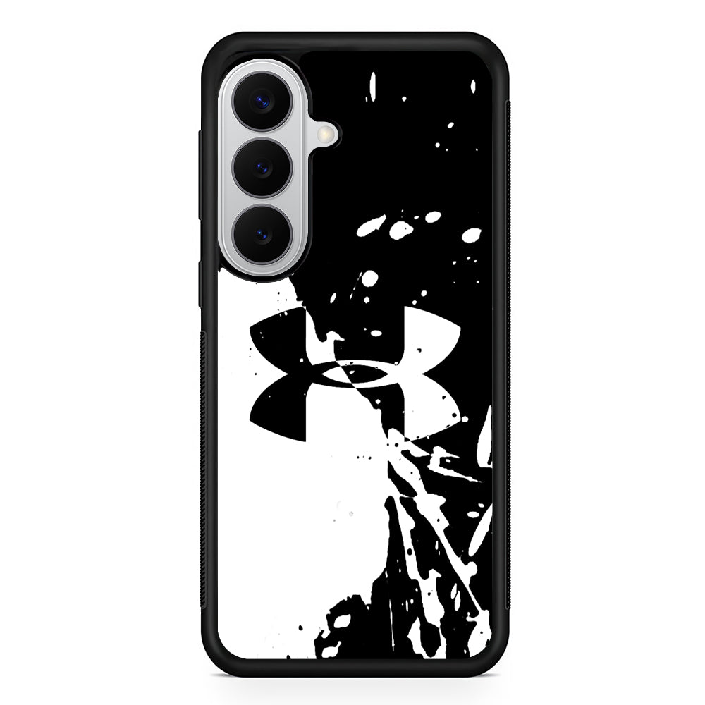 Under Armour Black White Samsung Galaxy S26 Case | Slim Rubber Case for Samsung Galaxy S26