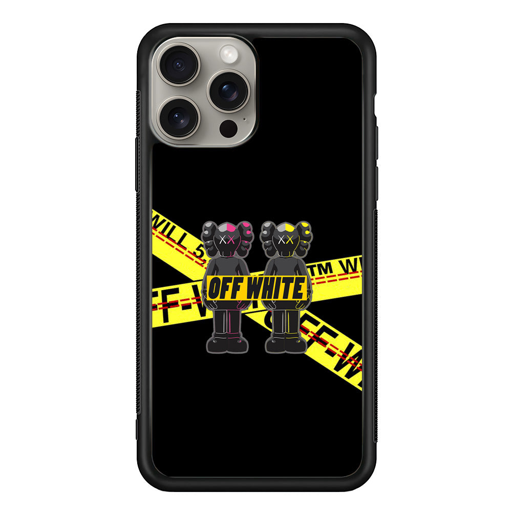 Kaws Twin Off White iPhone 15 Pro Case | Slim Rubber Case for iPhone 15 Pro