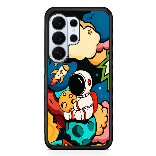 Cute Astronaut Hug The Planet Samsung Galaxy S26 Ultra Case | Protective Phone Cover
