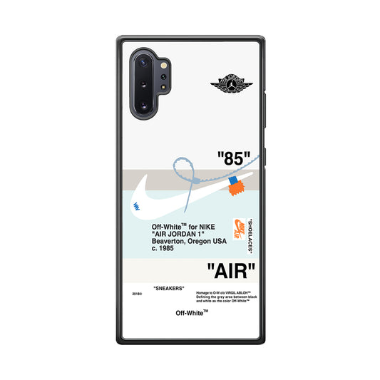 Off White x Nike Air Jordan Natural Samsung Galaxy Note 10 Plus Case | Slim Rubber Case for Samsung Galaxy Note 10 Plus