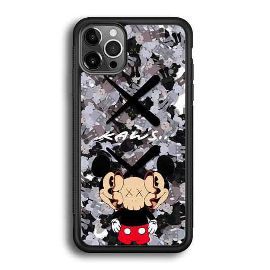 Kaws and Mickey Mask iPhone 12 Pro Max Case | Slim Rubber Case for iPhone 12 Pro Max
