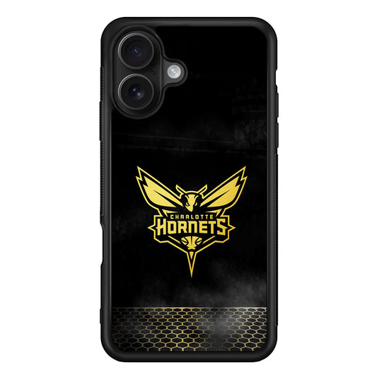 Charlotte Hornets Gold iPhone 16 Case - Oxvistore