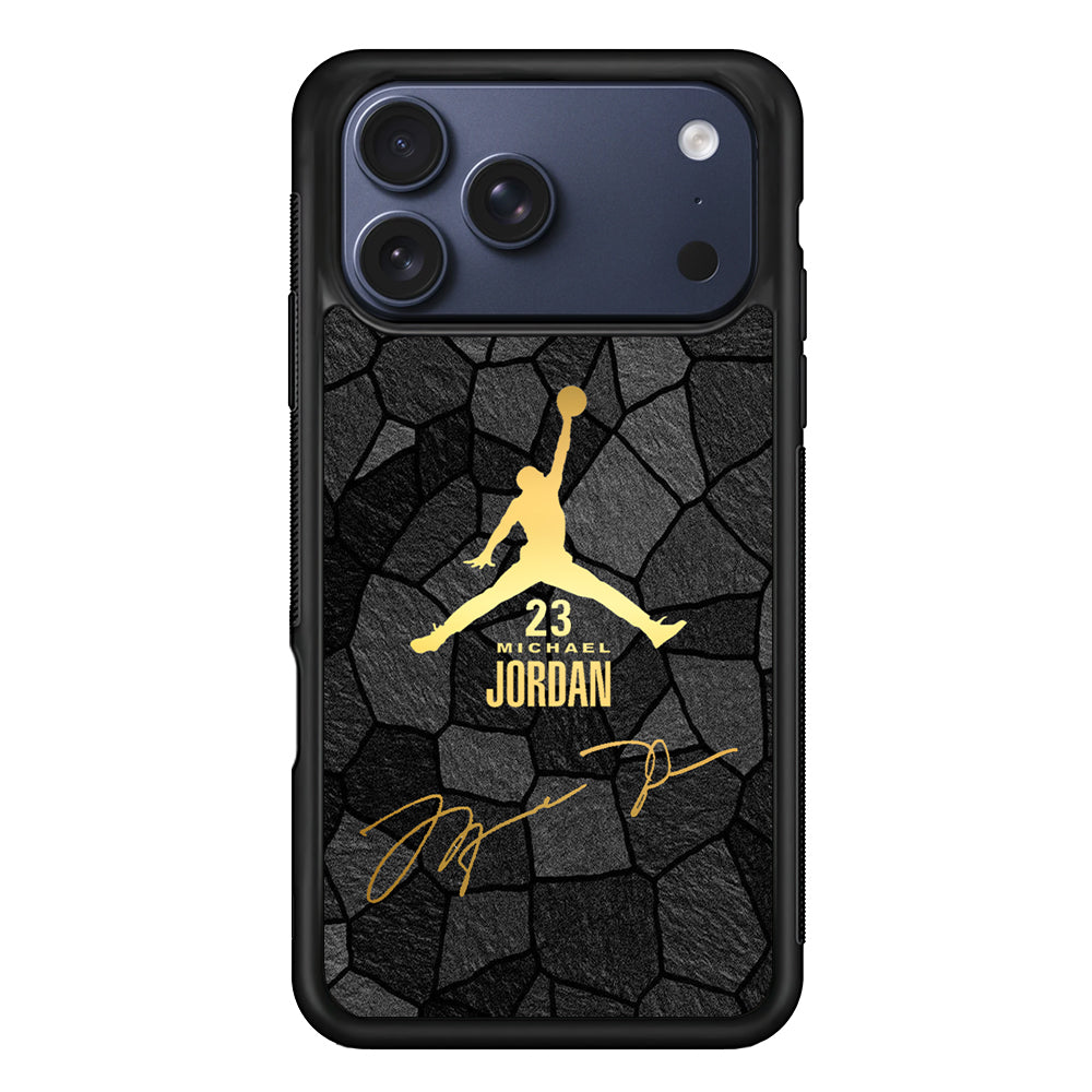 Air Jordan Golden Silhouette iPhone 17 Pro Max Case | Durable Rubber Case for iPhone 17 Pro Max