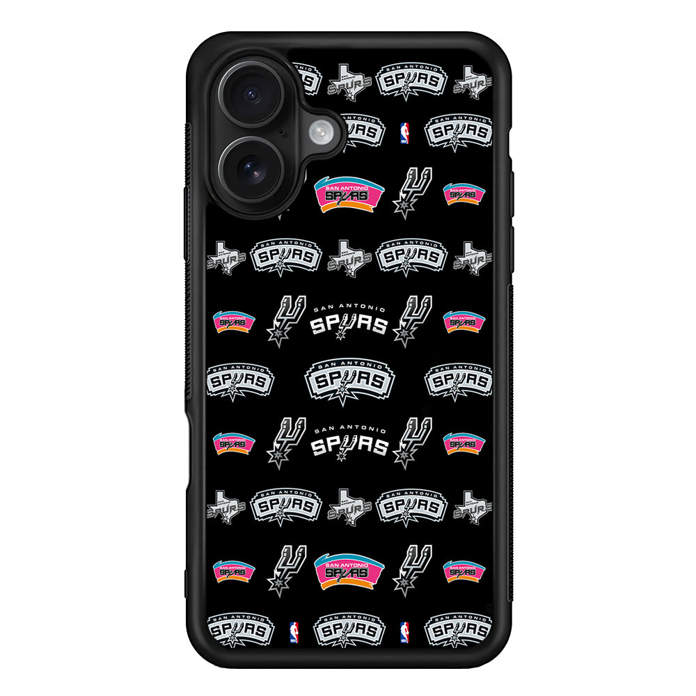 San Antonio Spurs Pattern iPhone 16 Case - Oxvistore