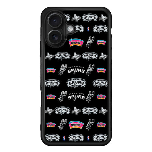 San Antonio Spurs Pattern iPhone 16 Case - Oxvistore