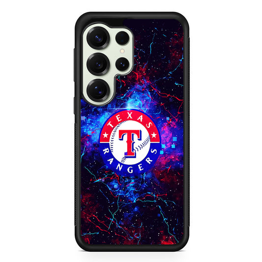 Texas Rangers Abstract Samsung Galaxy S25 Ultra Case | Durable Rubber Case for Samsung Galaxy S25 Ultra
