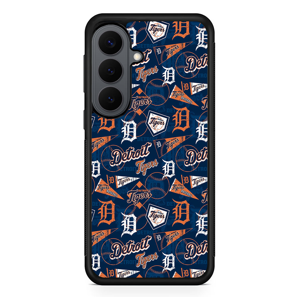 Detroit Tigers Pattern Samsung Galaxy S26 Plus Case | Slim Rubber Case for Samsung Galaxy S26 Plus
