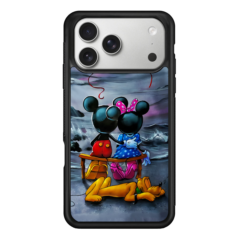 Mickey Minnie on The Beach iPhone 17 Pro Case | Slim Rubber Case for iPhone 17 Pro