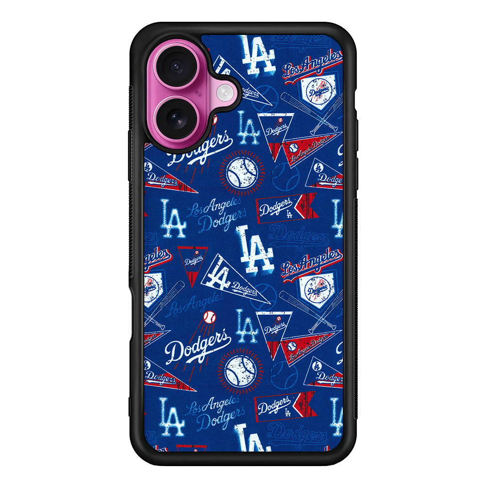 Los Angeles Dodgers Retro iPhone 17 Case | Slim Protective Rubber Phone Cover