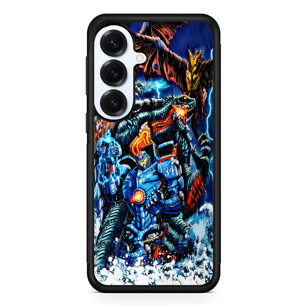 Gamera VS Pacific Rim Samsung Galaxy S25 Plus Case | Slim Rubber Cover for Samsung Galaxy S25 Plus