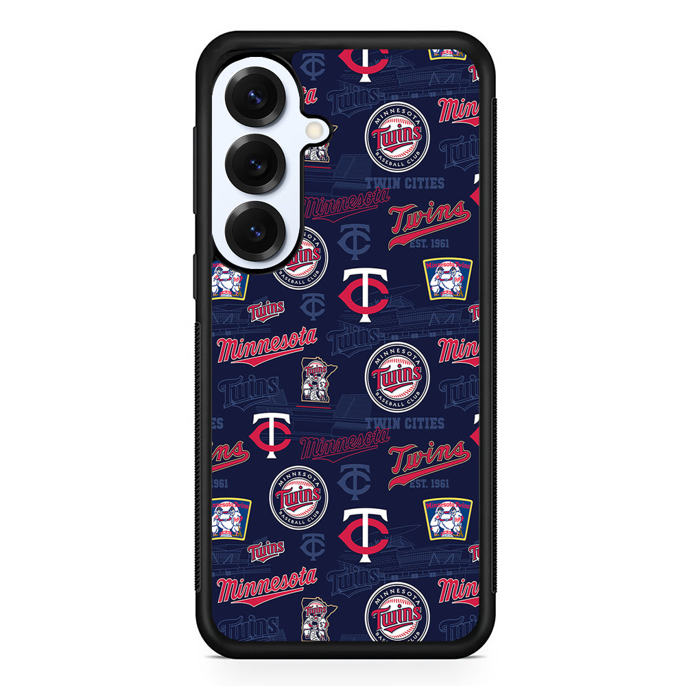 Minnesota Twins Pattern Samsung Galaxy S25 Plus Case | Slim Rubber Cover for Samsung Galaxy S25 Plus