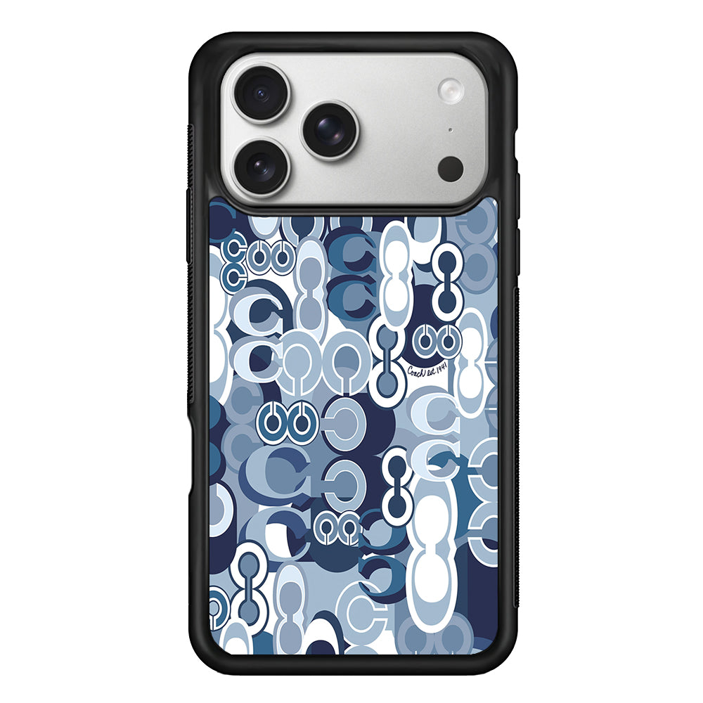 Coach Blue iPhone 17 Pro Case | Slim Rubber Case for iPhone 17 Pro