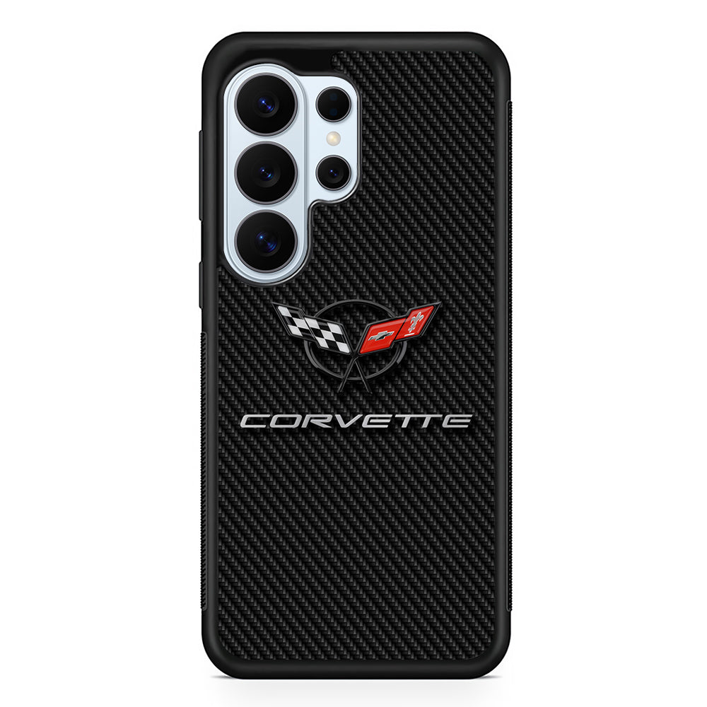 Chevrolet Corvette Logo Carbon Samsung Galaxy S26 Ultra Case | Slim Rubber Case for Samsung Galaxy S26 Ultra