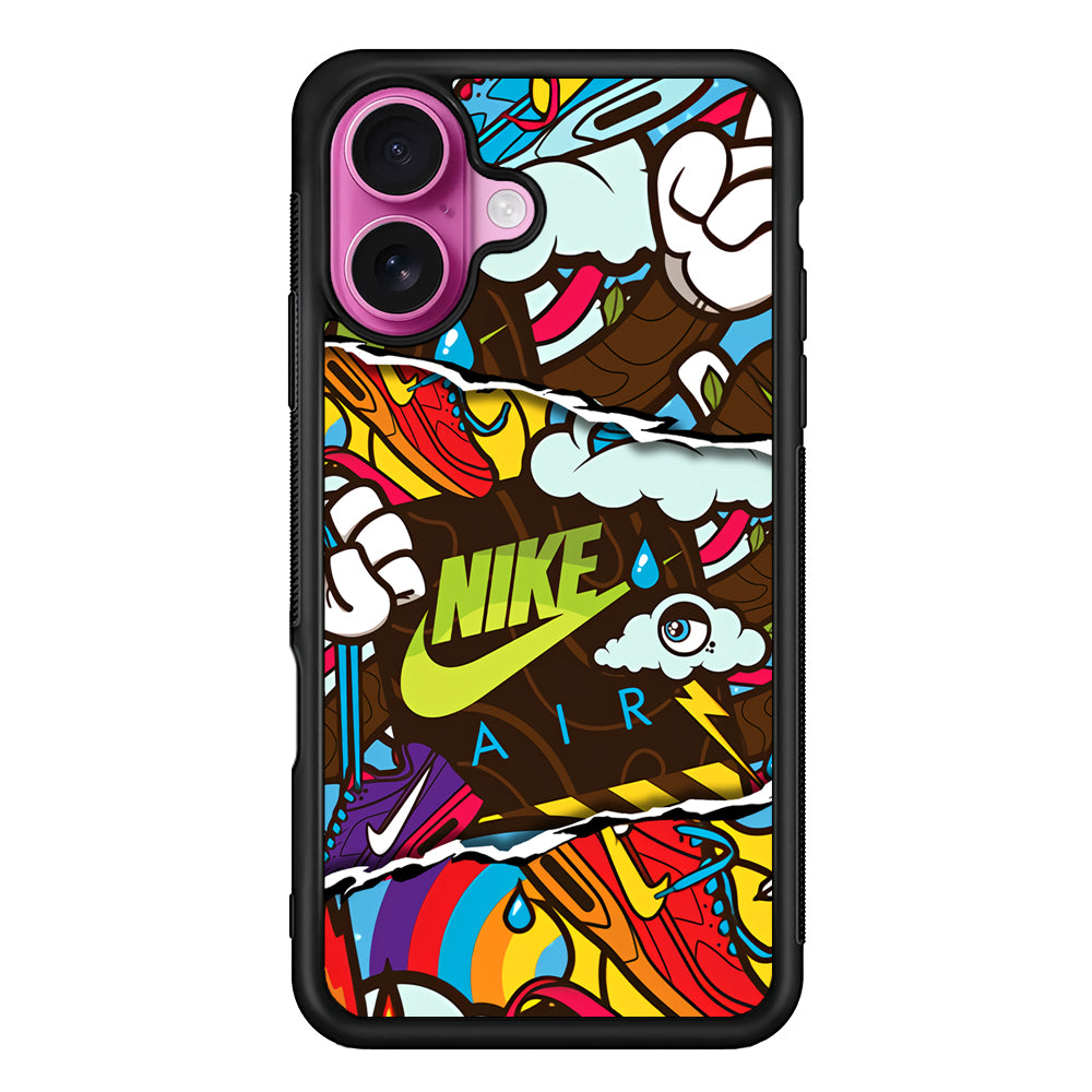 Nike Colorful Imagination iPhone 17 Case - Slim Rubber Case for iPhone 17