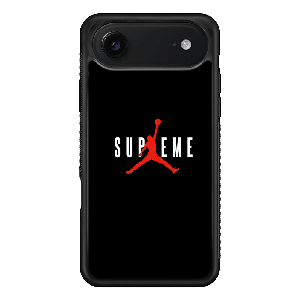 Jordan X Supreme Black Background iPhone 17 Air Case | Slim Rubber Case for iPhone 17 Air