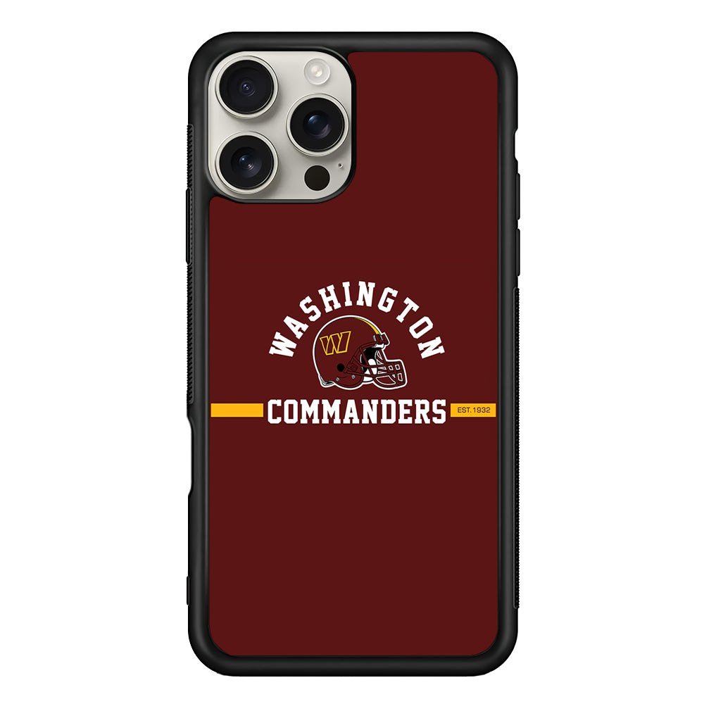 Washington Commanders Helmet iPhone 16 Pro Max Case | Stylish Protective Case for iPhone 16 Pro Max