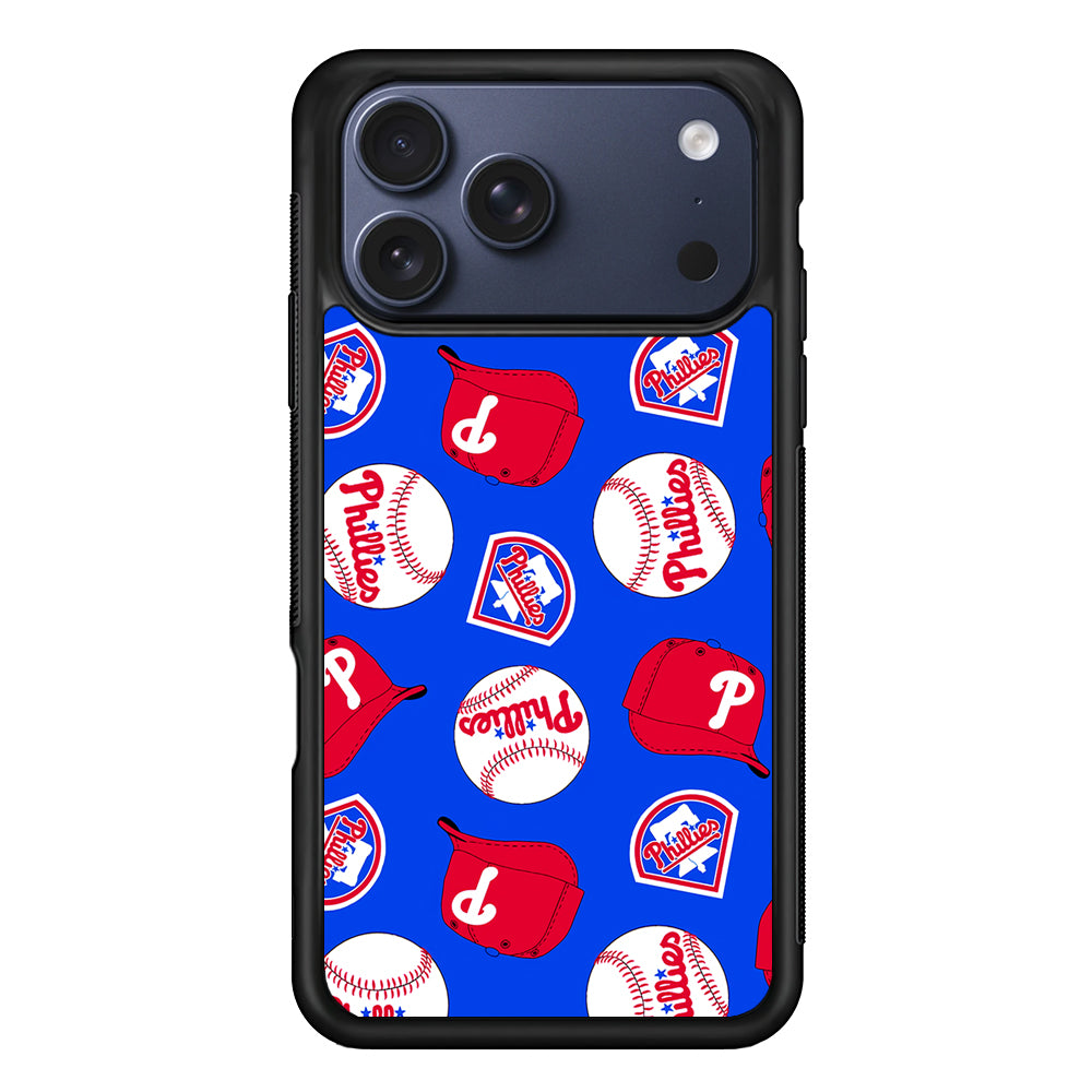 Philadelphia Phillies Pattern iPhone 17 Pro Max Case | Slim Protective Cover for iPhone 17 Pro Max