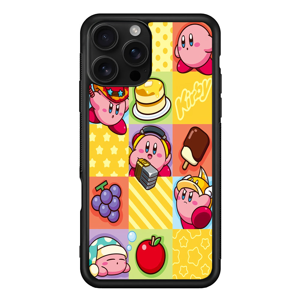 Cute Kirby Collage iPhone 16 Pro Case | Durable Protective Case for iPhone 16 Pro